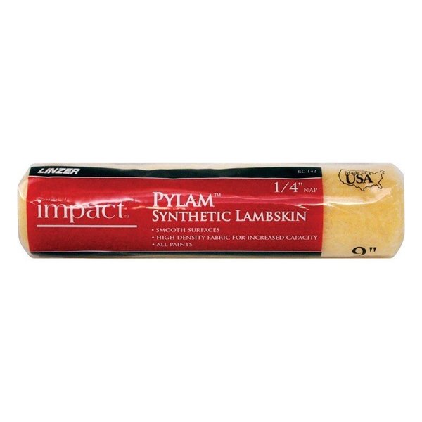 Linzer Impact Pylam Synthetic Lambskin 9 in. W X 1/4 in. Regular Paint Roller Cover RC142